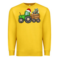 Lemon christmas tractor Premium Sweatshirt - CowGirlArtShop
