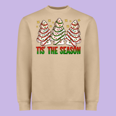 Tis' The Season With Christmas Cakes  Bbs Heavyweight Sweatshirt Designed By Bundleandbundleshop