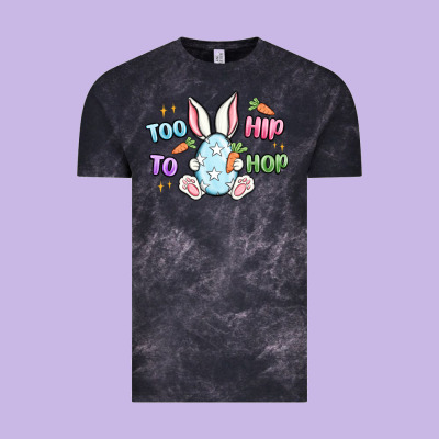 Too Hip To Hop Easter Vintage Tee Designed By Maliassmallbusiness