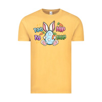 Vintage Mustard too hip to hop easter Vintage Tee - MaliasSmallBusiness