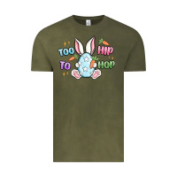 Vintage Olive too hip to hop easter Vintage Tee - MaliasSmallBusiness