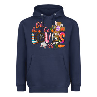 Navy oh how he loves us Heavyweight Hoodie - CowGirlArtShop