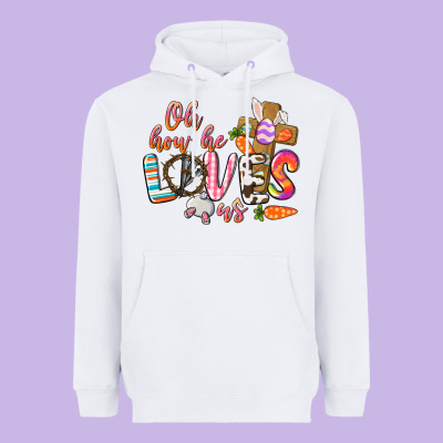 Oh How He Loves Us Heavyweight Hoodie Designed By Cowgirlartshop