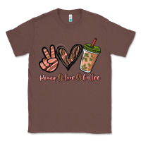 Chestnut peace love coffee Classic Tee - NancyCooperArtShop