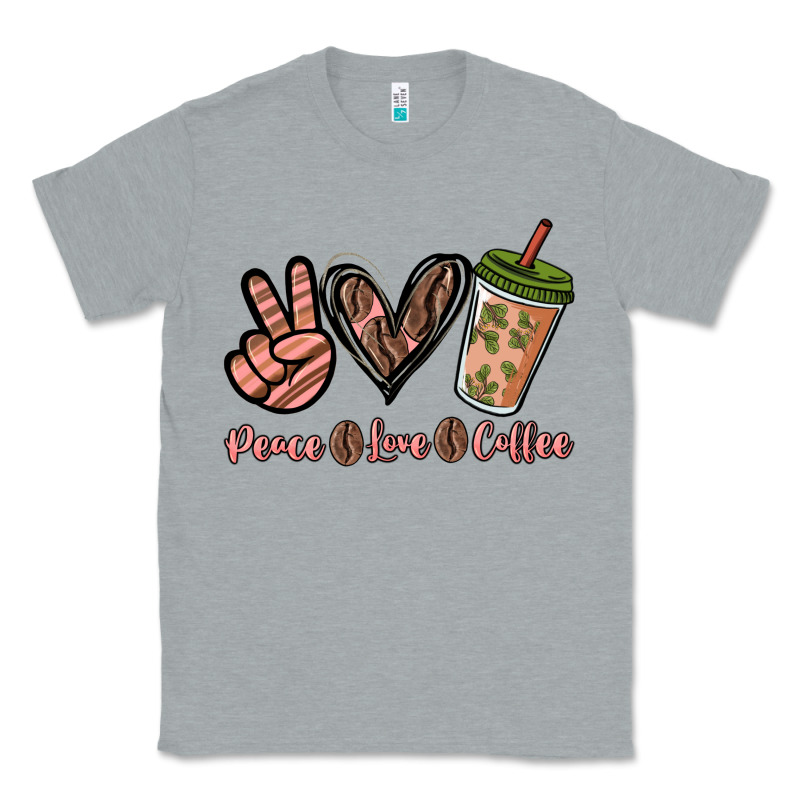 Peace Love Coffee Classic Tee by NancyCooperArtShop | Teevron