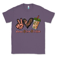 Lavender peace love coffee Classic Tee - NancyCooperArtShop