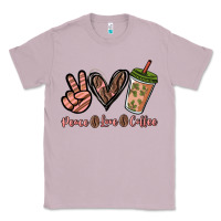 Lilac peace love coffee Classic Tee - NancyCooperArtShop
