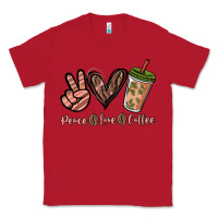 Red peace love coffee Classic Tee - NancyCooperArtShop