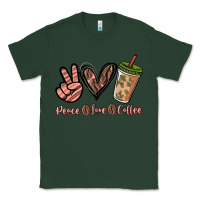 Sports Green peace love coffee Classic Tee - NancyCooperArtShop