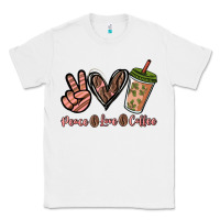 White peace love coffee Classic Tee - NancyCooperArtShop