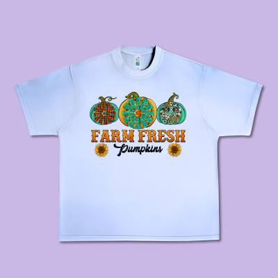 Orange Glitter Pumpkin Urban Heavy Tee Designed By Nancycooperartshop