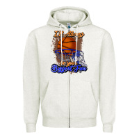 Oatmeal Heather I'll always be your biggest fan basketball Zipper Hoodie - NancyCooperArtShop