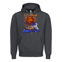 Smoke I'll always be your biggest fan basketball Zipper Hoodie - NancyCooperArtShop