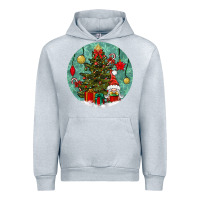 Heather Grey christmas tree and gnome Urban Hoodie - BundleAndBundleShop