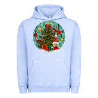 Pigment Grape Ice christmas tree and gnome Urban Hoodie - BundleAndBundleShop