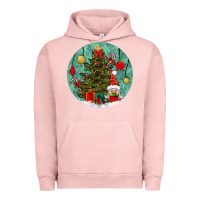 Pigment Salmon christmas tree and gnome Urban Hoodie - BundleAndBundleShop