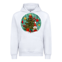 White christmas tree and gnome Urban Hoodie - BundleAndBundleShop