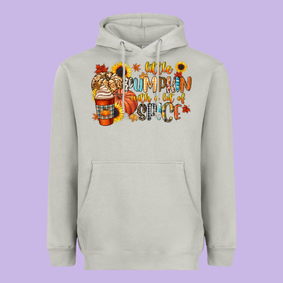 Little Pumpkin With A Lot Of Spice Heavyweight Hoodie Designed By Cowgirlartshop