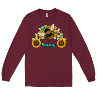 Burgundy bee happy honey comb Long Sleeve Tee - JahusDesignShop