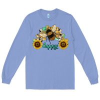 Colony Blue bee happy honey comb Long Sleeve Tee - JahusDesignShop