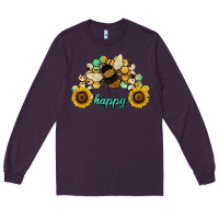 Plum bee happy honey comb Long Sleeve Tee - JahusDesignShop