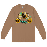 Toasted Coconut bee happy honey comb Long Sleeve Tee - JahusDesignShop