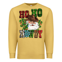 Antique Gold ho ho howdy santa Premium Sweatshirt - CowGirlArtShop