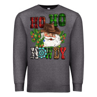 Charcoal Heather ho ho howdy santa Premium Sweatshirt - CowGirlArtShop