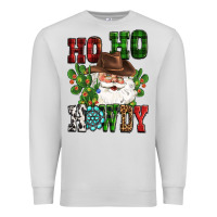Dove Grey ho ho howdy santa Premium Sweatshirt - CowGirlArtShop