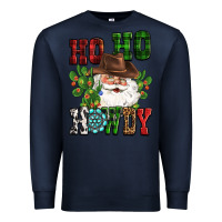 Navy ho ho howdy santa Premium Sweatshirt - CowGirlArtShop