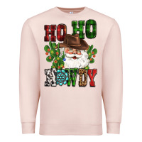 Pale Pink ho ho howdy santa Premium Sweatshirt - CowGirlArtShop