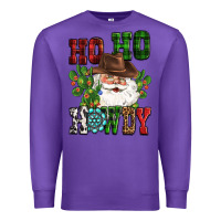 Purple ho ho howdy santa Premium Sweatshirt - CowGirlArtShop