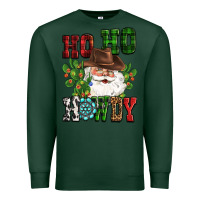 Sports Green ho ho howdy santa Premium Sweatshirt - CowGirlArtShop