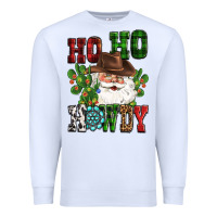 White ho ho howdy santa Premium Sweatshirt - CowGirlArtShop