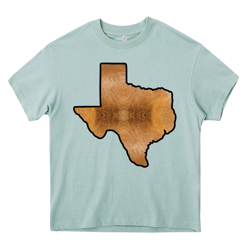 Texas Map Western Horsehide Pattern Heavy Core Tee by Bettercallsaul | Teevron