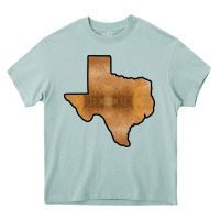 Arona Texas Map Western Horsehide Pattern Heavy Core Tee - Bettercallsaul