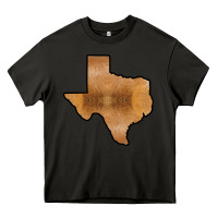 Asphalt Texas Map Western Horsehide Pattern Heavy Core Tee - Bettercallsaul