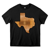 Black Texas Map Western Horsehide Pattern Heavy Core Tee - Bettercallsaul