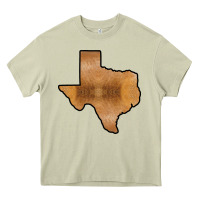 Mossy Texas Map Western Horsehide Pattern Heavy Core Tee - Bettercallsaul