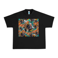 Black Thanksgiving Turkey sunflower turquoise Urban Heavy Tee - NancyCooperArtShop