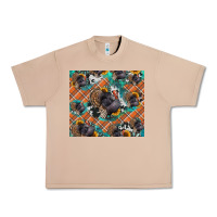 Burro Thanksgiving Turkey sunflower turquoise Urban Heavy Tee - NancyCooperArtShop