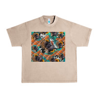 French Oak Thanksgiving Turkey sunflower turquoise Urban Heavy Tee - NancyCooperArtShop