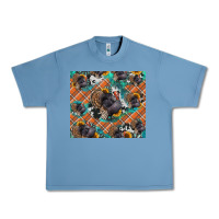 Pebble Blue Thanksgiving Turkey sunflower turquoise Urban Heavy Tee - NancyCooperArtShop