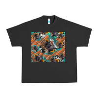 Pigment Black Thanksgiving Turkey sunflower turquoise Urban Heavy Tee - NancyCooperArtShop