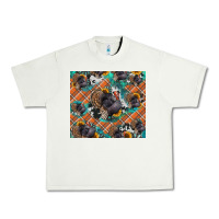Pistachio Thanksgiving Turkey sunflower turquoise Urban Heavy Tee - NancyCooperArtShop