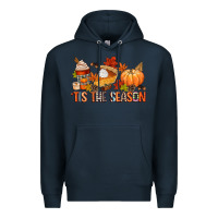 Navy tis the season Premium Hoodie - CowGirlArtShop