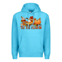 Ocean Blue tis the season Premium Hoodie - CowGirlArtShop
