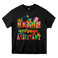 Black nacho average assistant Heavy Core Tee - AdoDesignShop