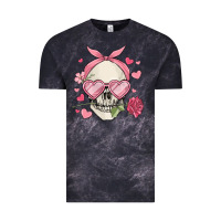 Cloud Black valentine's day skull Vintage Tee - MaliasSmallBusiness