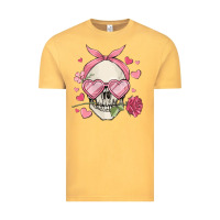 Vintage Mustard valentine's day skull Vintage Tee - MaliasSmallBusiness